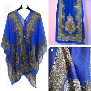 Lightweight Chiffon Shawl Scarf Jacquard Beach Cover-Up